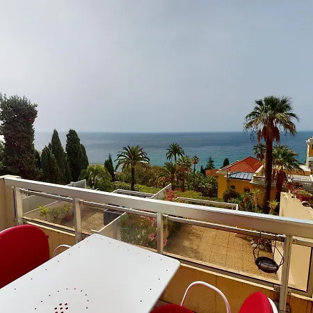 Beau 2p Au Calme, Terrasse, Vue Mer, Clim, Parking Prive, Wifi - Fr-1-196-310 Apartment Menton